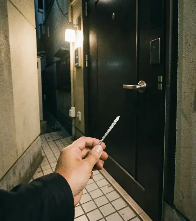 深夜の解錠作業